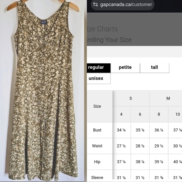 GAP Green Floral Sleeveless Midi Dress - Picture 15 of 16